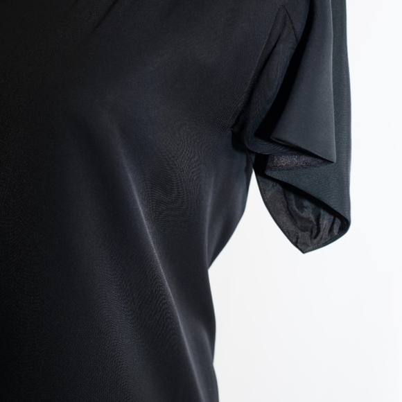 Chloe Silk Cutout Open Back Dress Little Black Small Backless LBD - Picture 4 of 11